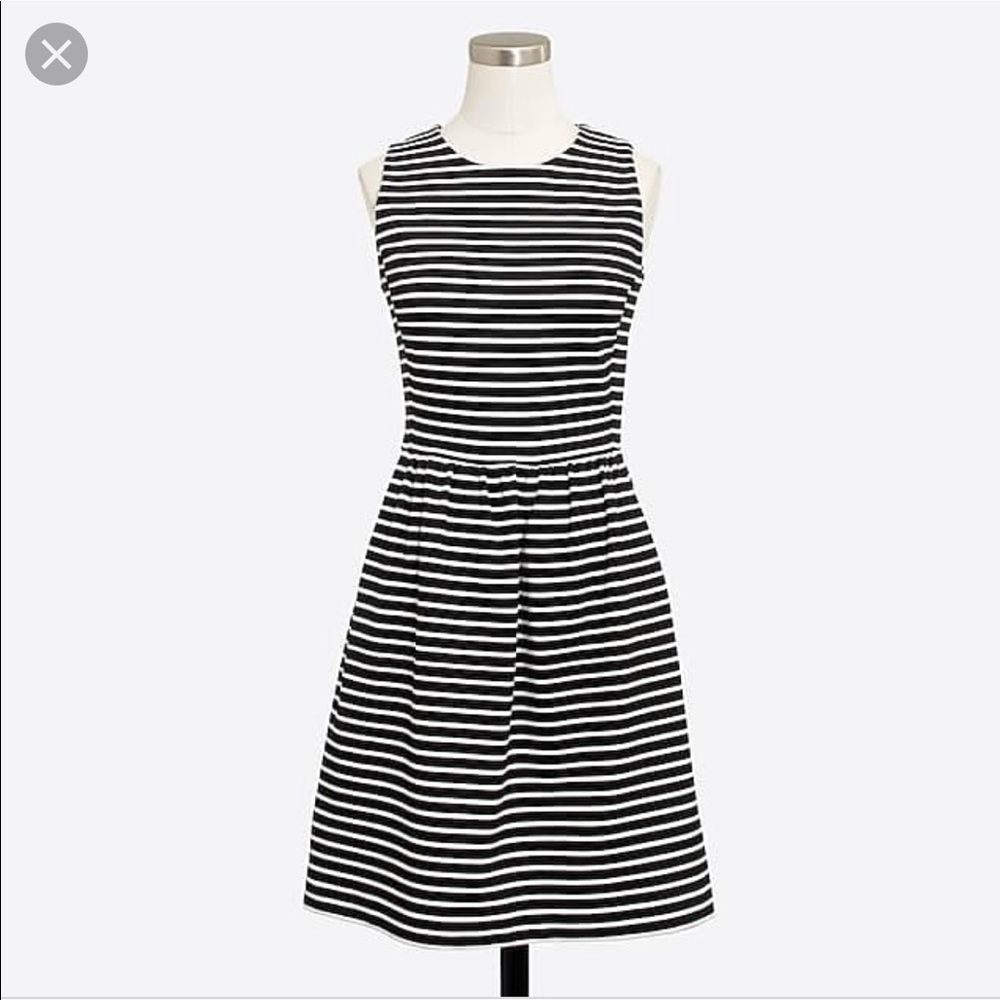 J.CREW black and white stripped dress